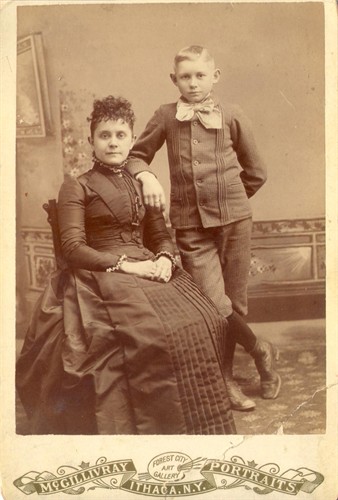 Elizabeth A. Williams Purdy with son, Burt Samuel
