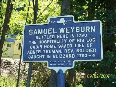 S Weyburn NYS Marker outside Taughannock Trail Entrance