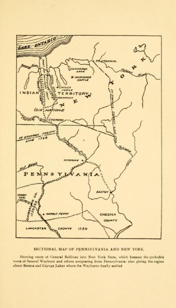 Migration Trail of Samuel Weyburn